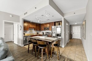 Fully Stocked Kitchen with Ocean Views and Island Bar Seating