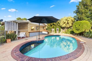 Cool off in the saltwater swimming pool or laze on the daybeds with your favourite book.
