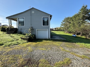Back of the home & parking