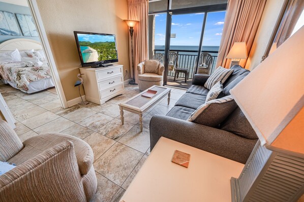 Large Living Area with Views of the Ocean, Beautifully Decorated