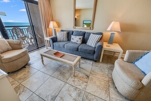 Large Living Area with Views of the Ocean, Beautifully Decorated