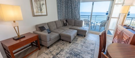 Beautifully Decorated, Large Living Area with Views of the Ocean