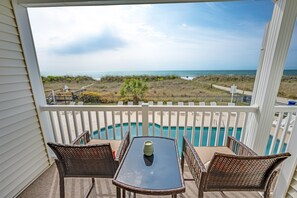 Direct Oceanfront Views from the Balcony, Overlooking the Pool