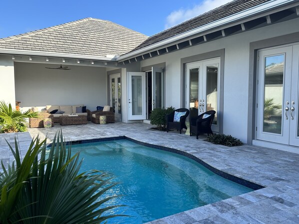 Courtyard with private cocktail/plunge pool.