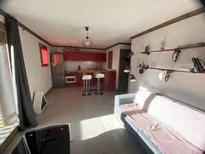Séjour et cuisine équipée