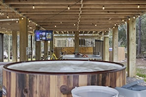 Relax in the hot tub.  
