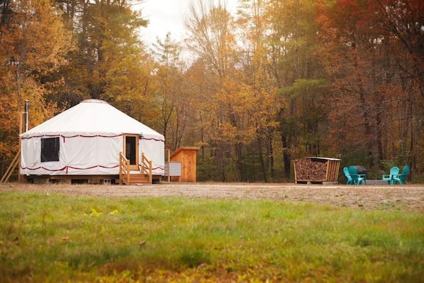 The Yurt, Fire Pit and Outhouse