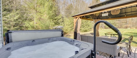 屋外ダイニングエリア
