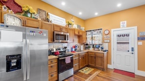 Fully appointed and stocked kitchen