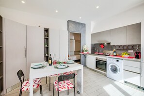 Kitchen and dining area