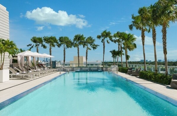 Rooftop Pool and hot tub