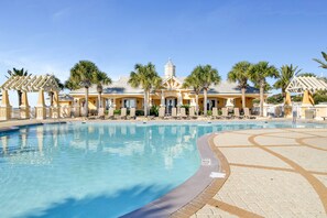 View of the Club House and pool