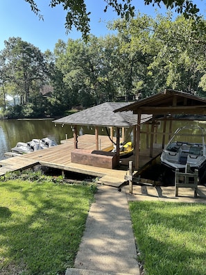 Boats and Jet Ski access are not included. You do have access to use dock.