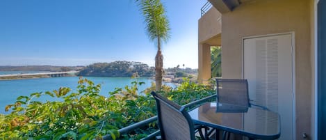 Take in lagoon views from your private patio