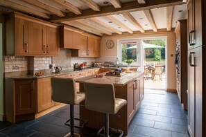 The kitchen at Lake House, Powys