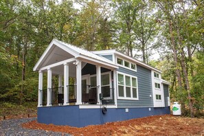 Tiny Home with a covered front porch. 