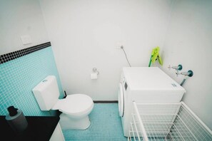 Enjoy the luxury of in-unit washing machine so you can catch up on laundry during your stay.