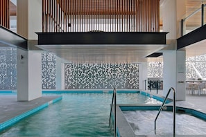 Cool off or get active swimming laps in the luxurious pool and spa.