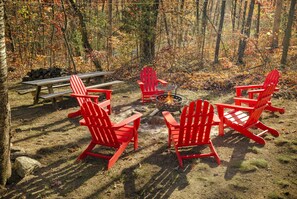 Cozy up around the fire pit