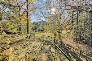 A view of the property/grounds with the meadow area in the background