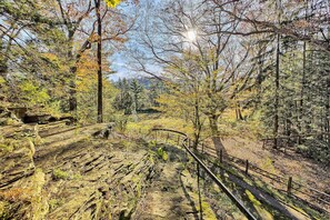 A view of the property/grounds with the meadow area in the background