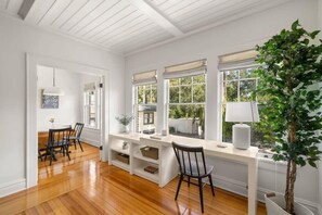 Sunlit Desk in Open Concept Living Area