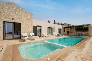 Contemporary style of property located in the Corfiot countryside