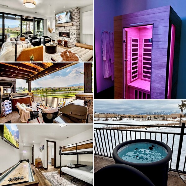 Whitefish Wonder- high end design, mountain views, sauna, hot tub, game room!