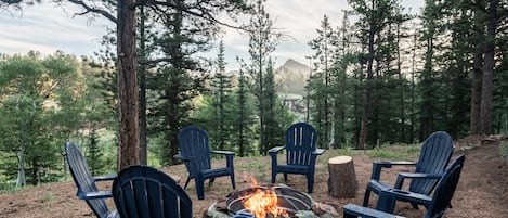Sneak-a-peek of Crystal Peak (read up on its history) as you recount your day of adventure and fun. The firepit area overlooks the pond and is a great place to end your evening enjoying beer, wine, whiskey or hot cocoa.