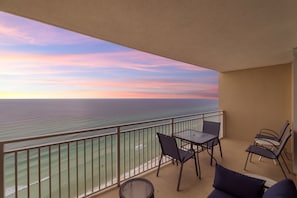 Watch the beautiful sunset from our balcony