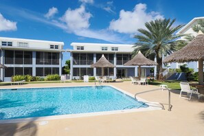 Pool view to condo