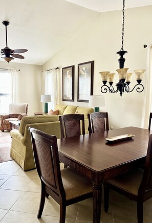 Living & dining areas.