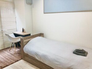 There is also a desk on the second floor.