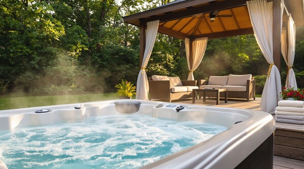 Outdoor spa tub