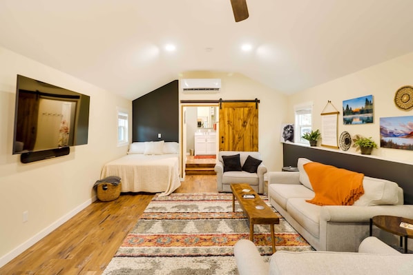 Columbia Falls Vacation Rental | Studio | 1BA | 700 Sq Ft | 2 Steps Required
