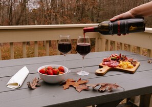Step outside onto the spacious deck.