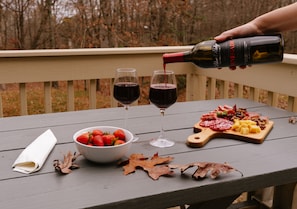 Step outside onto the spacious deck.