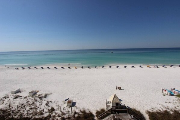 View of the Beach from the Balcony