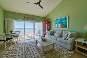 Living room with all new furniture from interior designer
