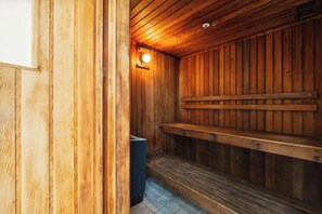 Unwind in the warmth of the inviting sauna, perfect for deep relaxation.