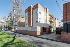 The two-bedroom apartment is located within a charming Art Deco building just moments from the vibrant St Kilda cafe scene. 
