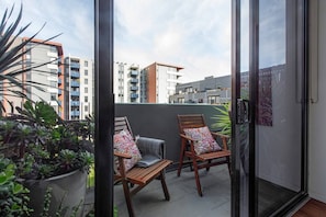 Enjoy a moment of quiet out on the balcony, an idyllic spot to sip your morning coffee.
