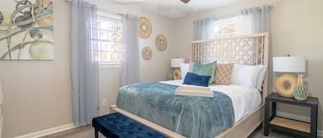 Master bedroom featuring a Queen-sized bed