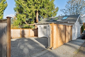 Completely fenced, private, and tons of parking space!