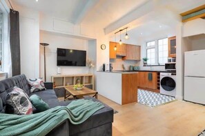 living and kitchen area