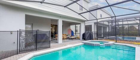 You’ll have a beautiful private pool on the screened-in lanai