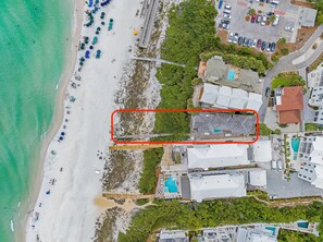 Private beach up to the waterline!