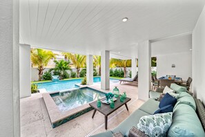 Cozy Couch by the Pool