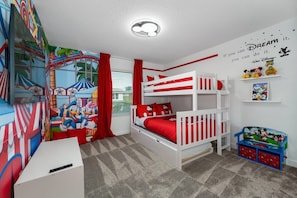 Beautifully decorated room with Mickey's theme