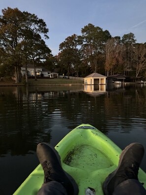Kayaking out on the lake